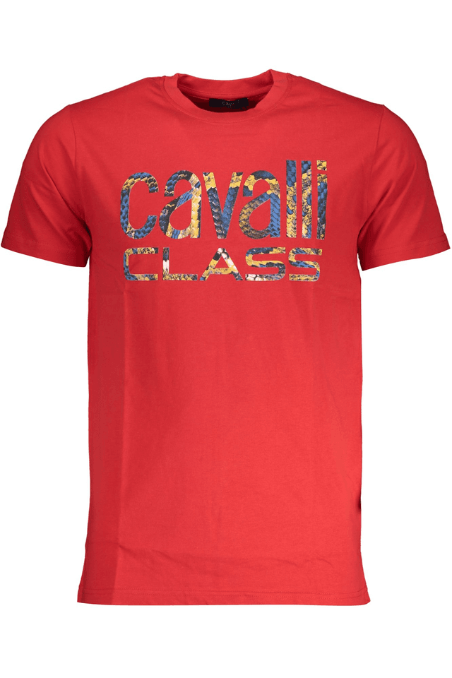 7834CAVALLI CLASS T-SHIRT MANICHE CORTE UOMO ROSSO