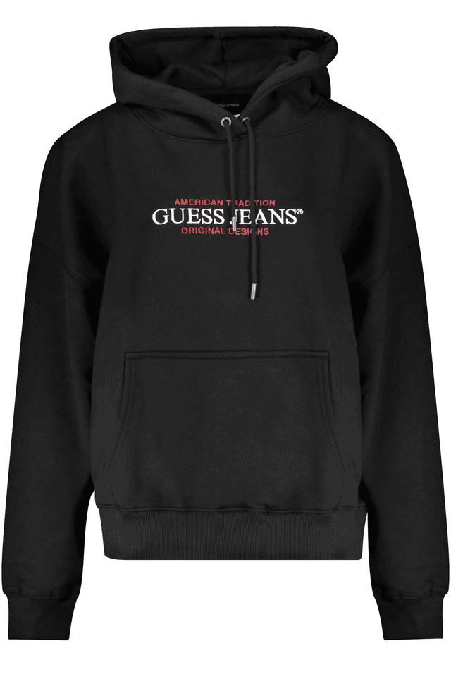 10229GUESS JEANS FELPA SENZA ZIP DONNA NERO