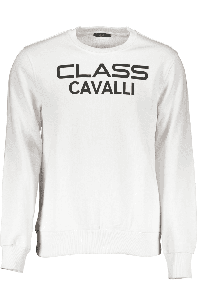 1386CAVALLI CLASS FELPA SENZA ZIP UOMO BIANCO