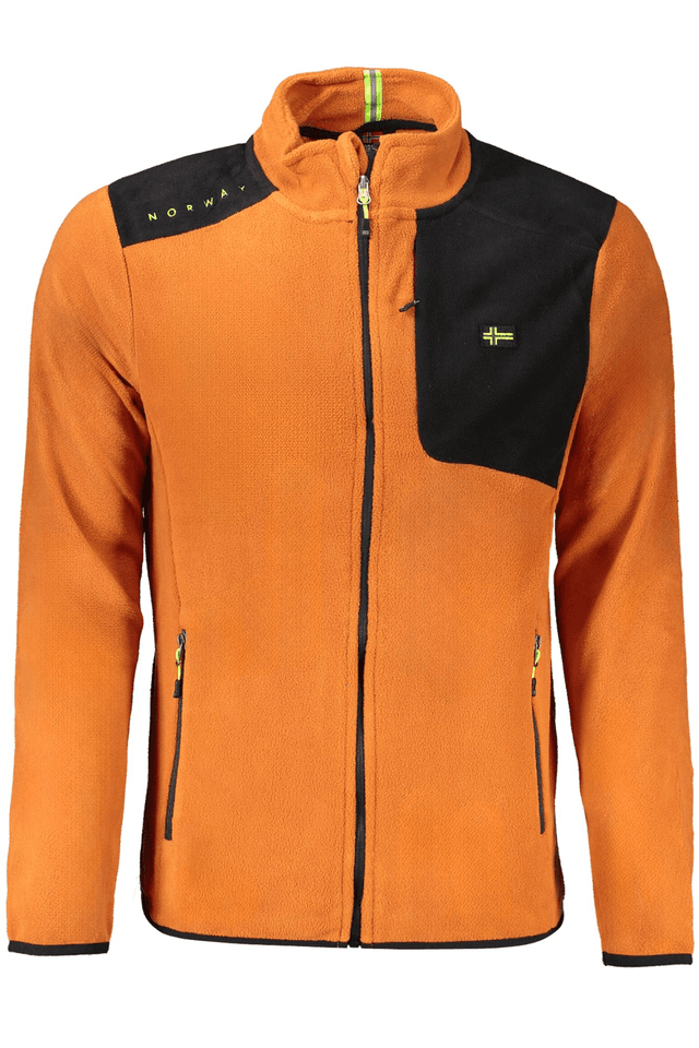 10186NORWAY 1963 FELPA CON ZIP UOMO ARANCIO
