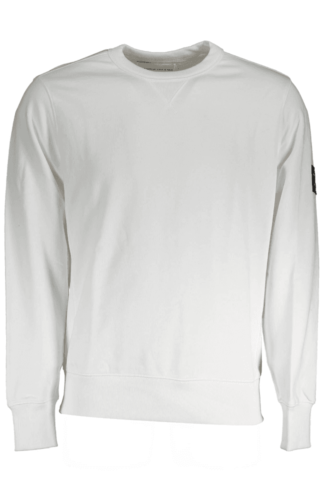 1032CALVIN KLEIN FELPA SENZA ZIP UOMO BIANCO