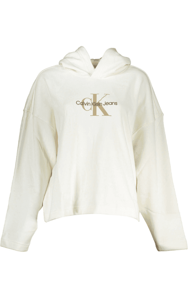4635CALVIN KLEIN FELPA SENZA ZIP DONNA BIANCO