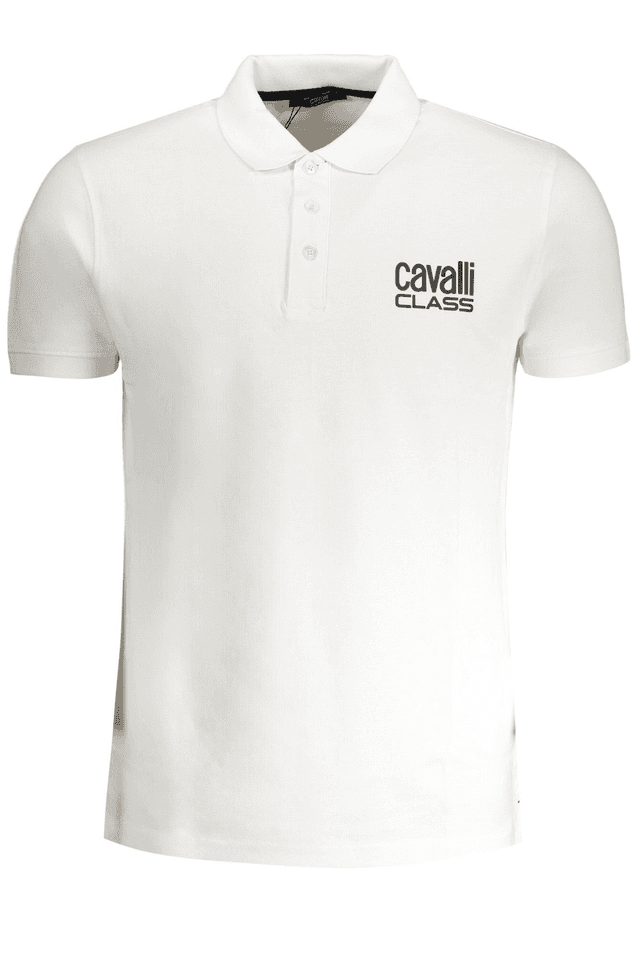 8990CAVALLI CLASS POLO MANICHE CORTE UOMO BIANCO