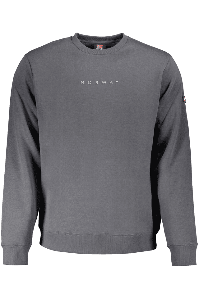 10113NORWAY 1963 FELPA SENZA ZIP UOMO GRIGIO