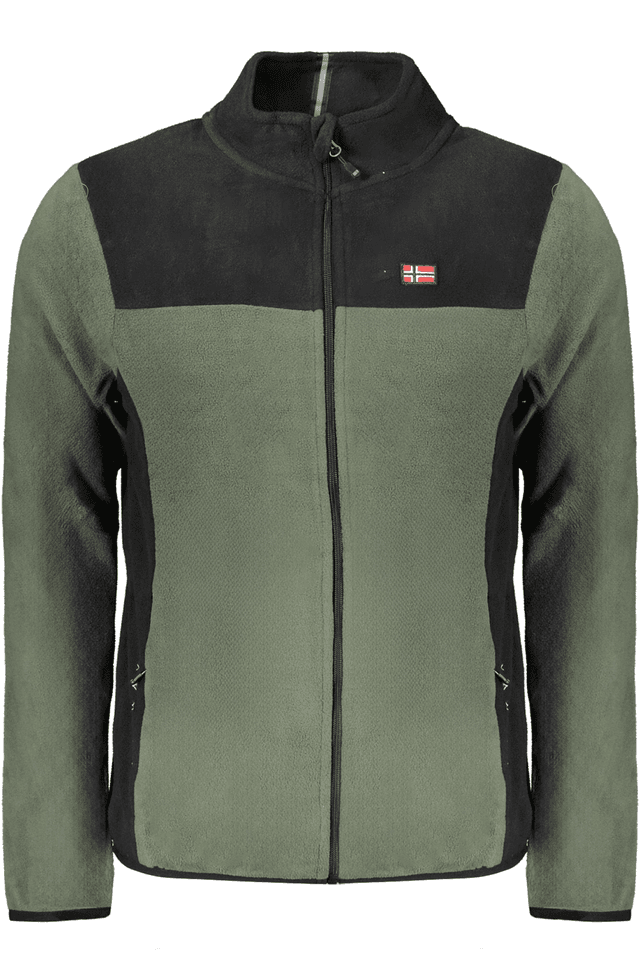 10178NORWAY 1963 FELPA CON ZIP UOMO VERDE