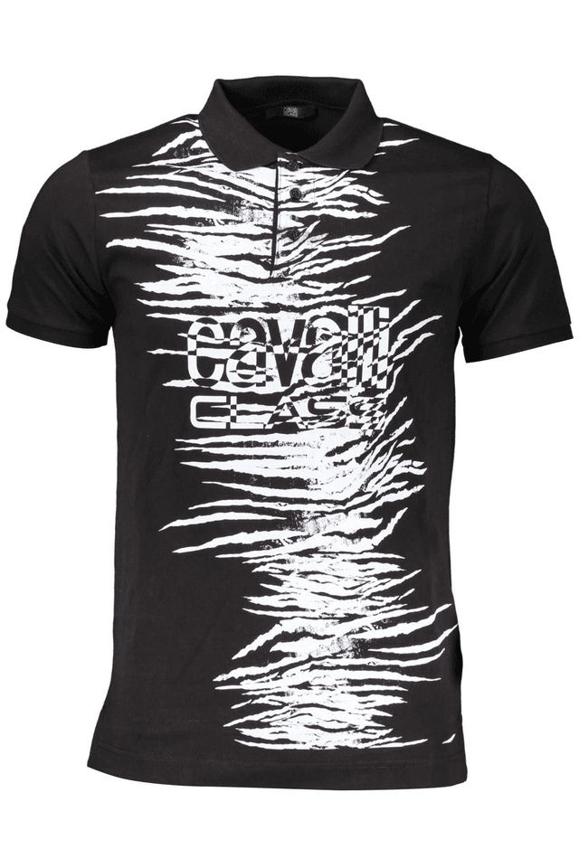 4149CAVALLI CLASS POLO MANICHE CORTE UOMO NERO