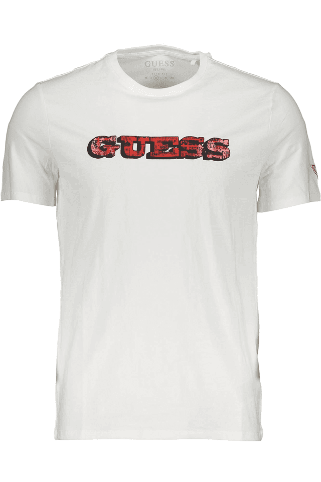 628GUESS JEANS T-SHIRT MANICHE CORTE UOMO BIANCO