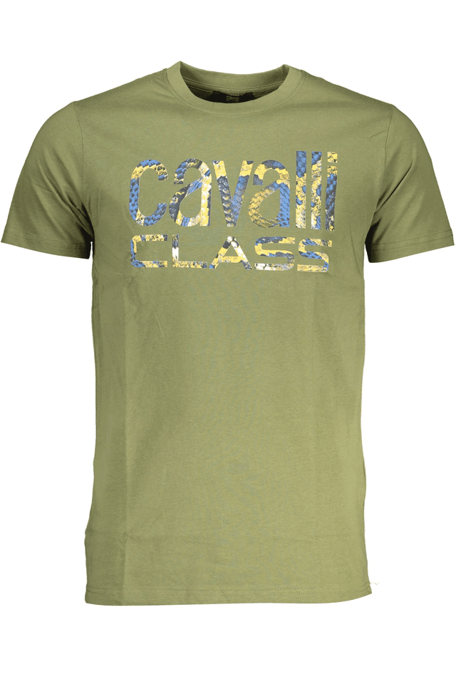 7818CAVALLI CLASS T-SHIRT MANICHE CORTE UOMO VERDE
