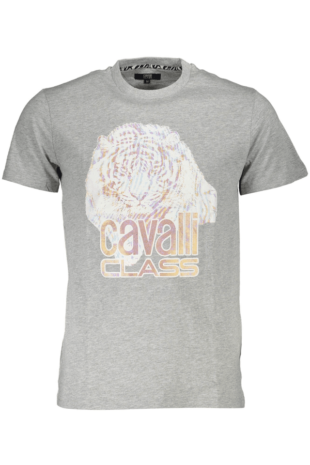 4522CAVALLI CLASS T-SHIRT MANICHE CORTE UOMO GRIGIO