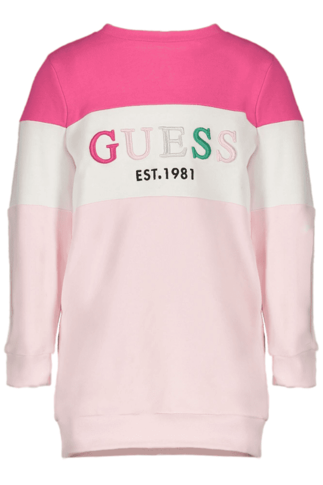 8123GUESS JEANS FELPA SENZA ZIP BAMBINA ROSA