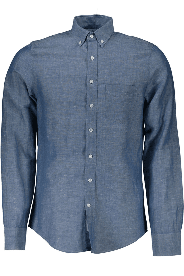 375GANT CAMICIA MANICHE LUNGHE UOMO BLU