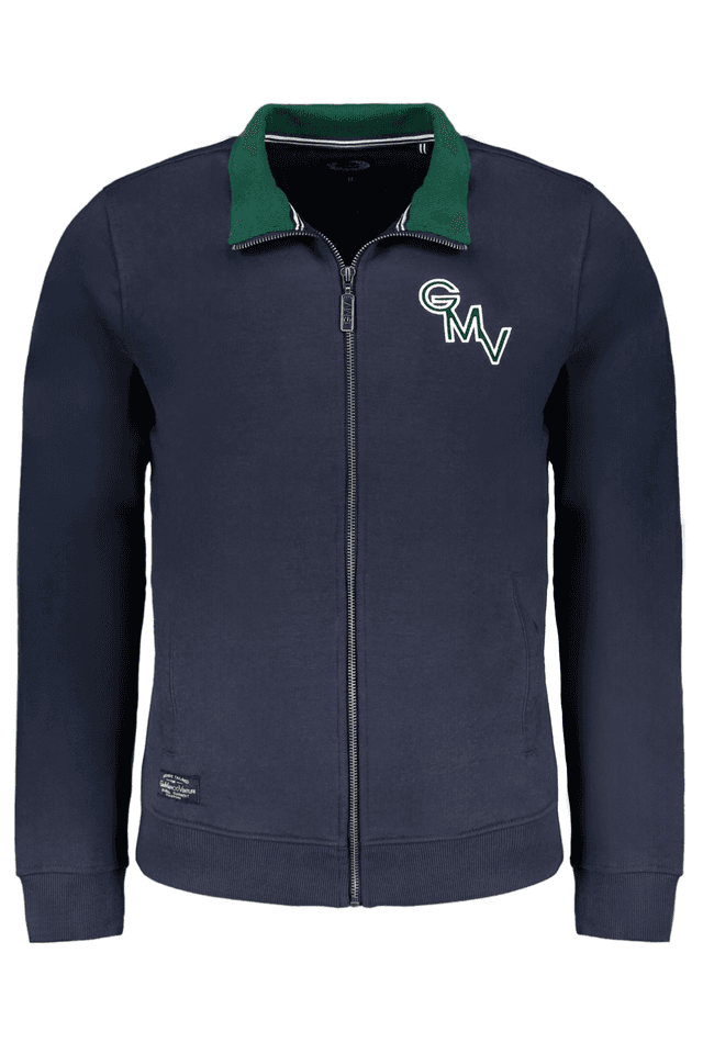 9663GIAN MARCO VENTURI FELPA CON ZIP UOMO BLU