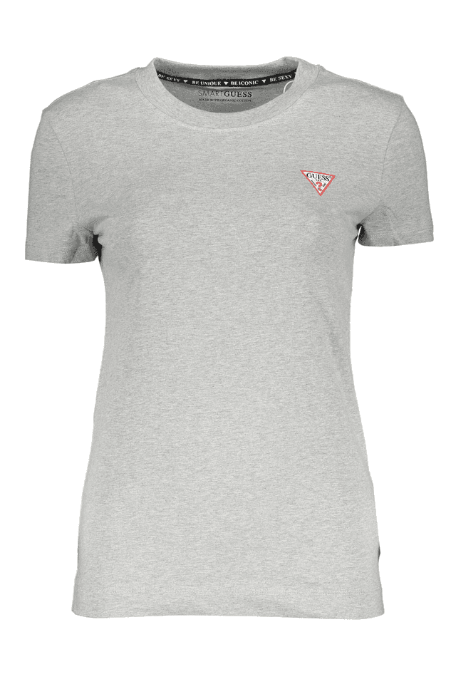 1304GUESS JEANS T-SHIRT MANICHE CORTE DONNA GRIGIO