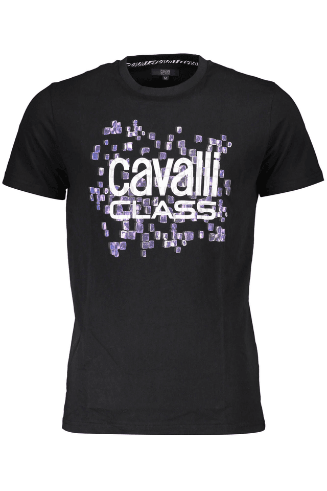 6444CAVALLI CLASS T-SHIRT MANICHE CORTE UOMO NERO