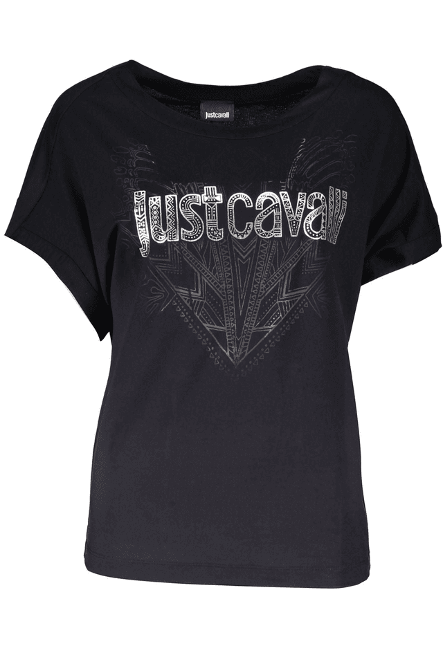 990JUST CAVALLI T-SHIRT MANICHE CORTE DONNA NERO