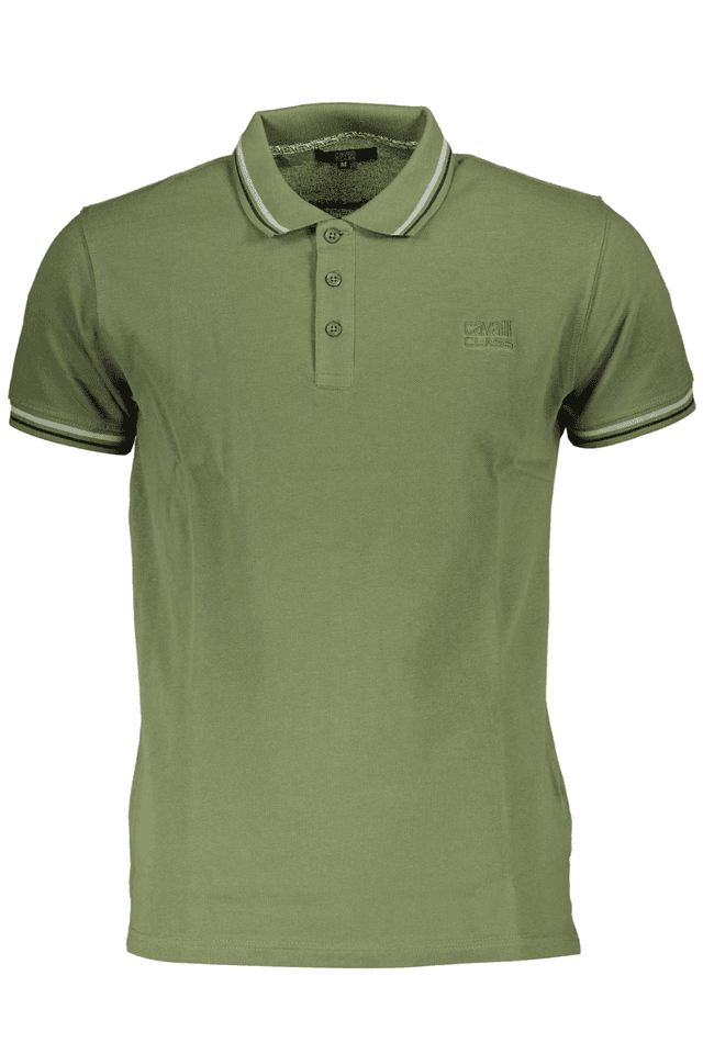 4565CAVALLI CLASS POLO MANICHE CORTE UOMO VERDE