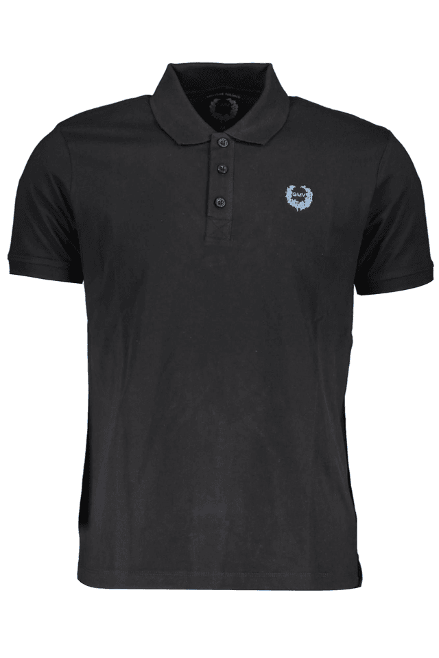 4023GIAN MARCO VENTURI POLO MANICHE CORTE UOMO NERO
