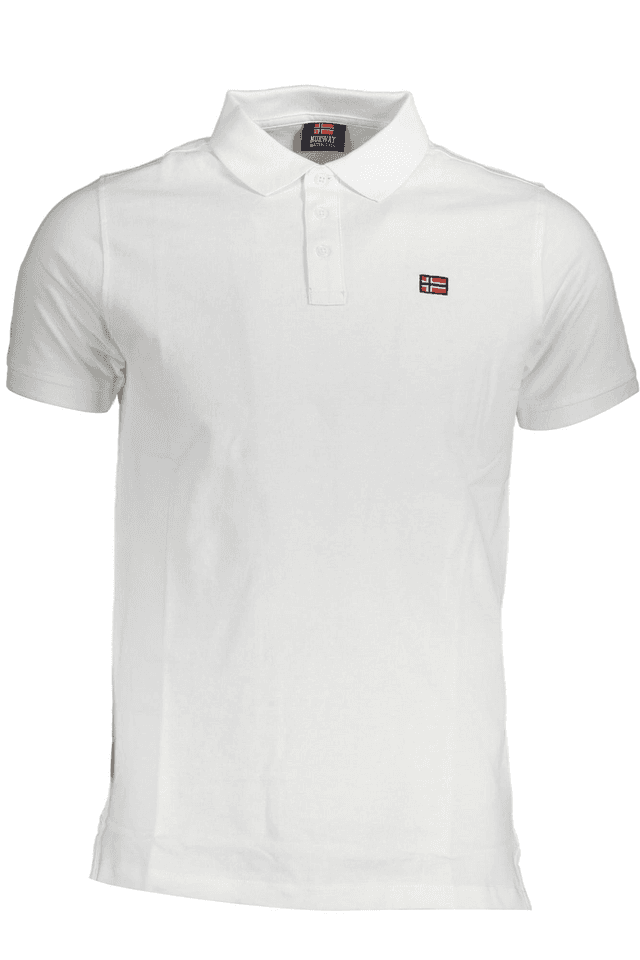 3924NORWAY 1963 POLO MANICHE CORTE UOMO BIANCO