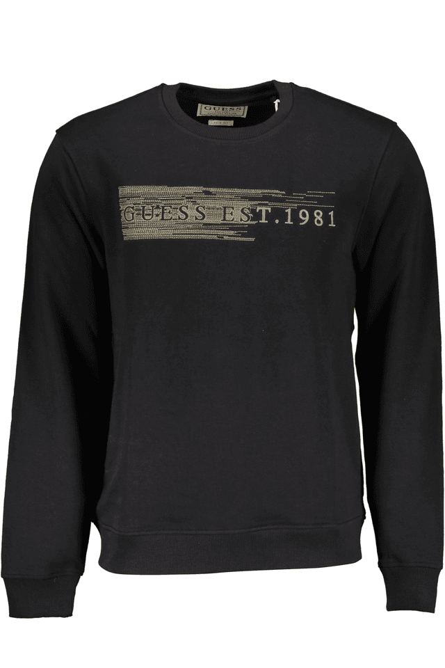 7452GUESS JEANS FELPA SENZA ZIP UOMO NERO