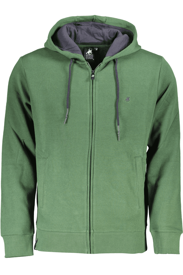 4819U.S. GRAND POLO FELPA CON ZIP UOMO VERDE