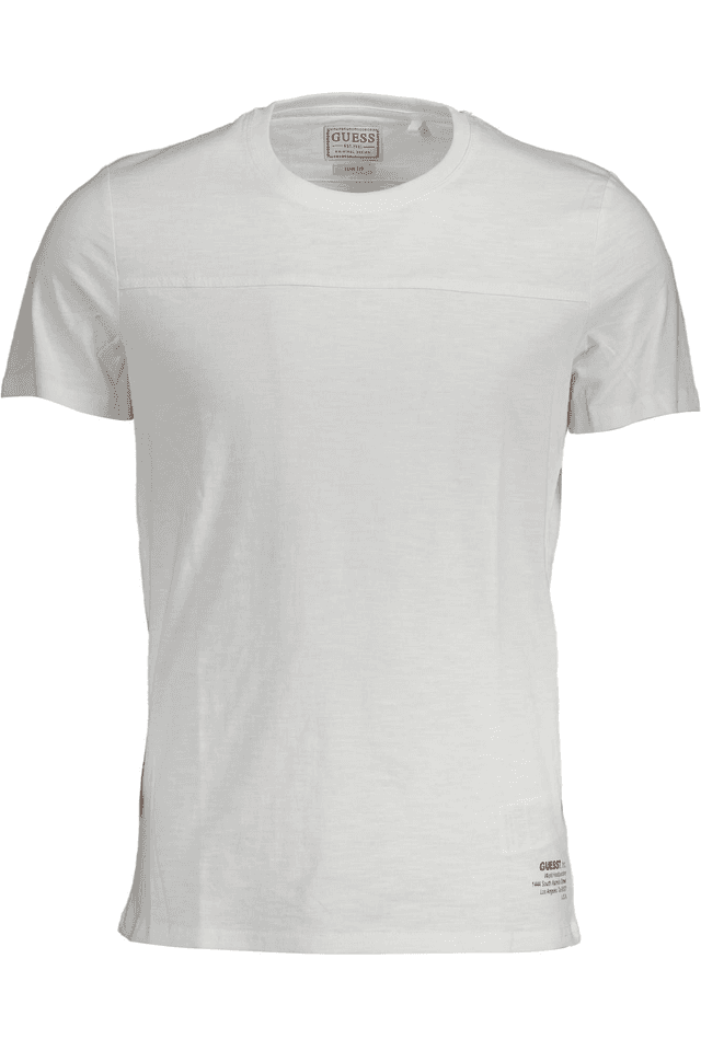 321GUESS JEANS T-SHIRT MANICHE CORTE UOMO BIANCO