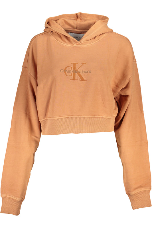 CALVIN KLEIN FELPA SENZA ZIP DONNA ARANCIO - 𝕄𝕒𝕣𝕚𝕃𝕌𝕤𝕥𝕠𝕣𝕖