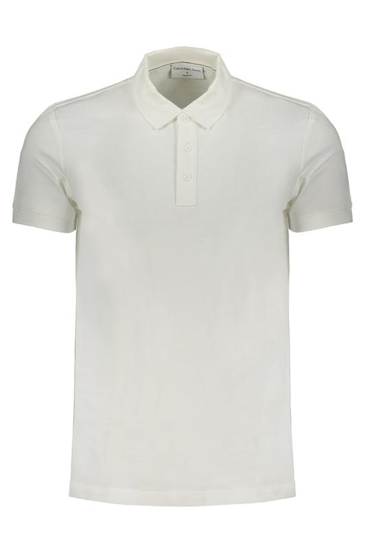 CALVIN KLEIN POLO MANICHE CORTE UOMO BIANCO